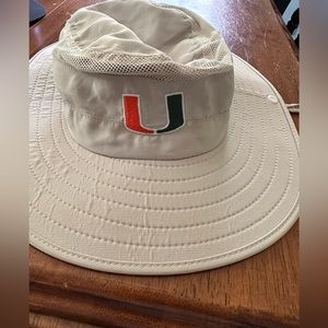 Adidas Miami Hurricanes Bucket Hat Size S/M.